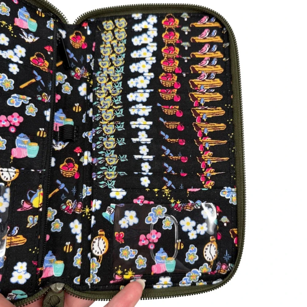 Vera Bradley Disney100 Peter Pan Tinker Bell Collection Deluxe Travel Wallet
